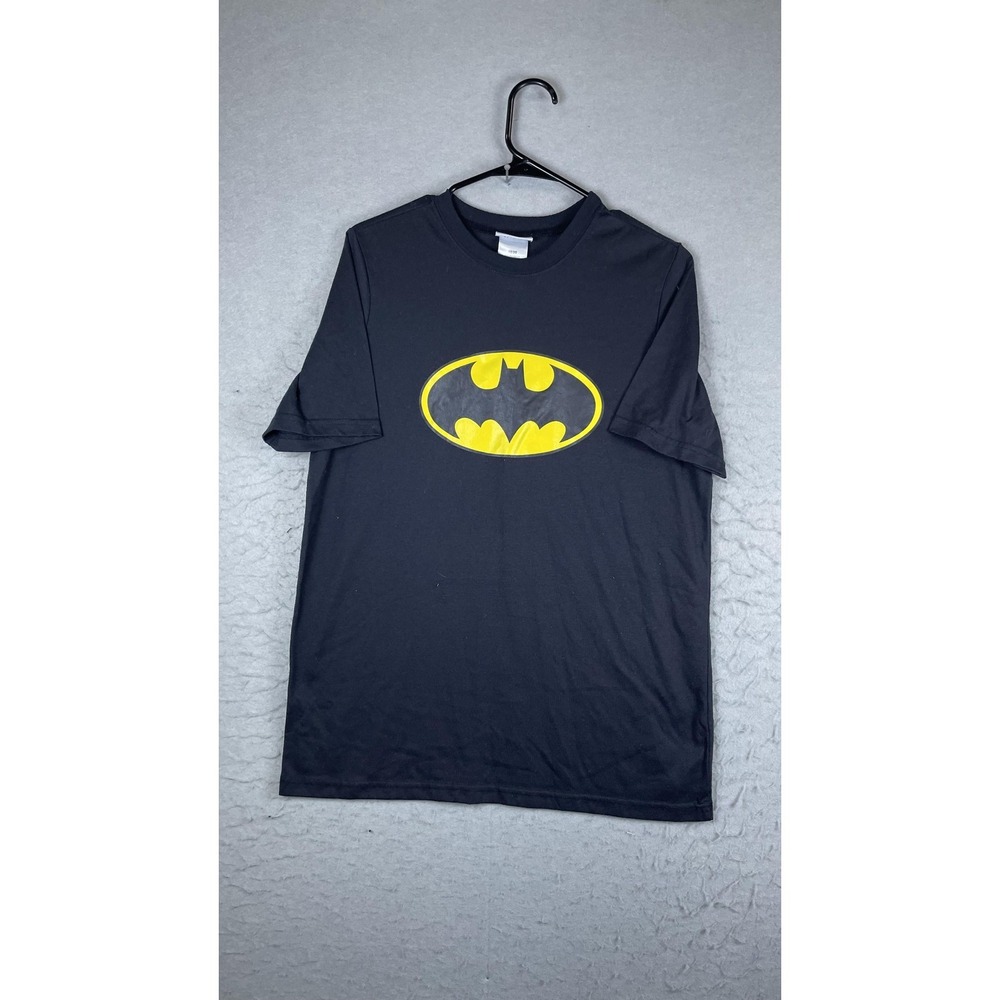 Batman Pajama Top Boys 18/20 Black Logo Graphic Short Sleeve Sleep Tee